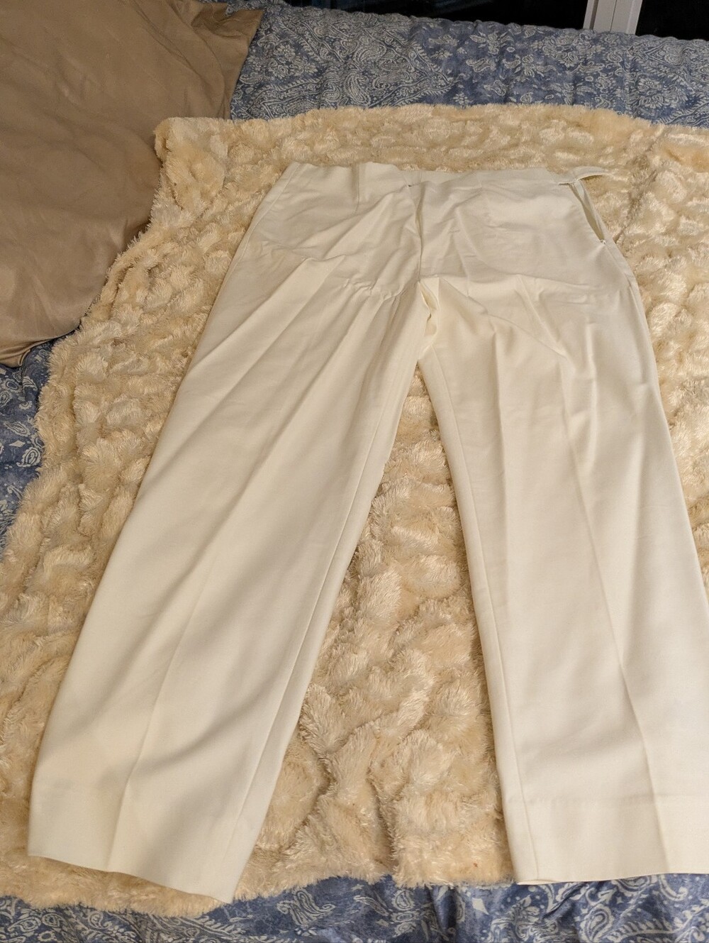Straight-Leg Zozo White Women's Trousers